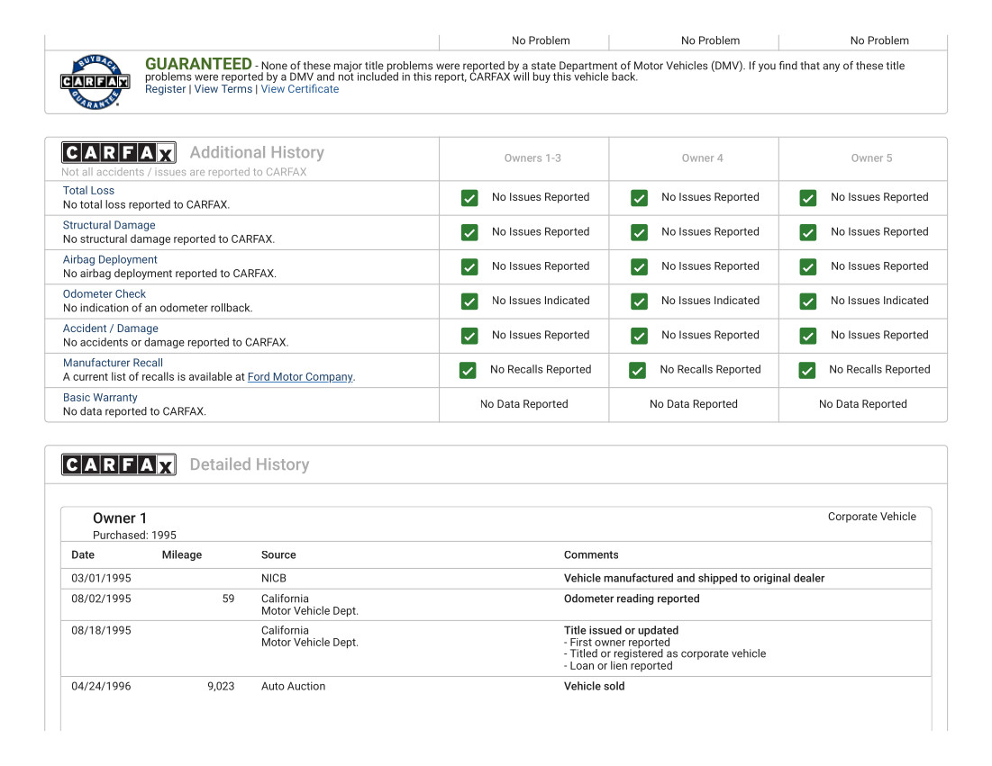 CARFAX Vehicle History Report - 2 CARFAX Vehicle History Report - 2
